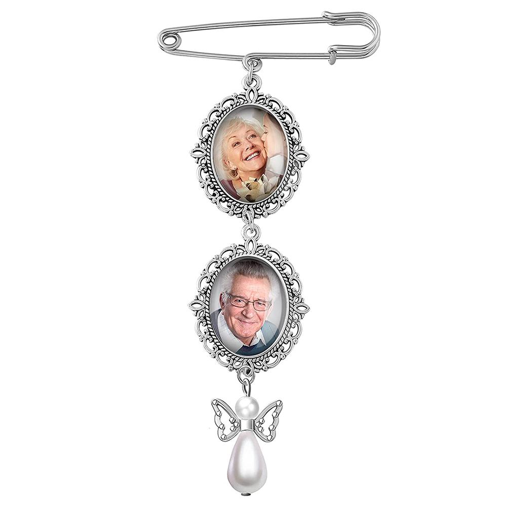 Wedding Bouquet Photo Charms Cabochon Pendants Pearl Pendant for Bridal Wedding Party