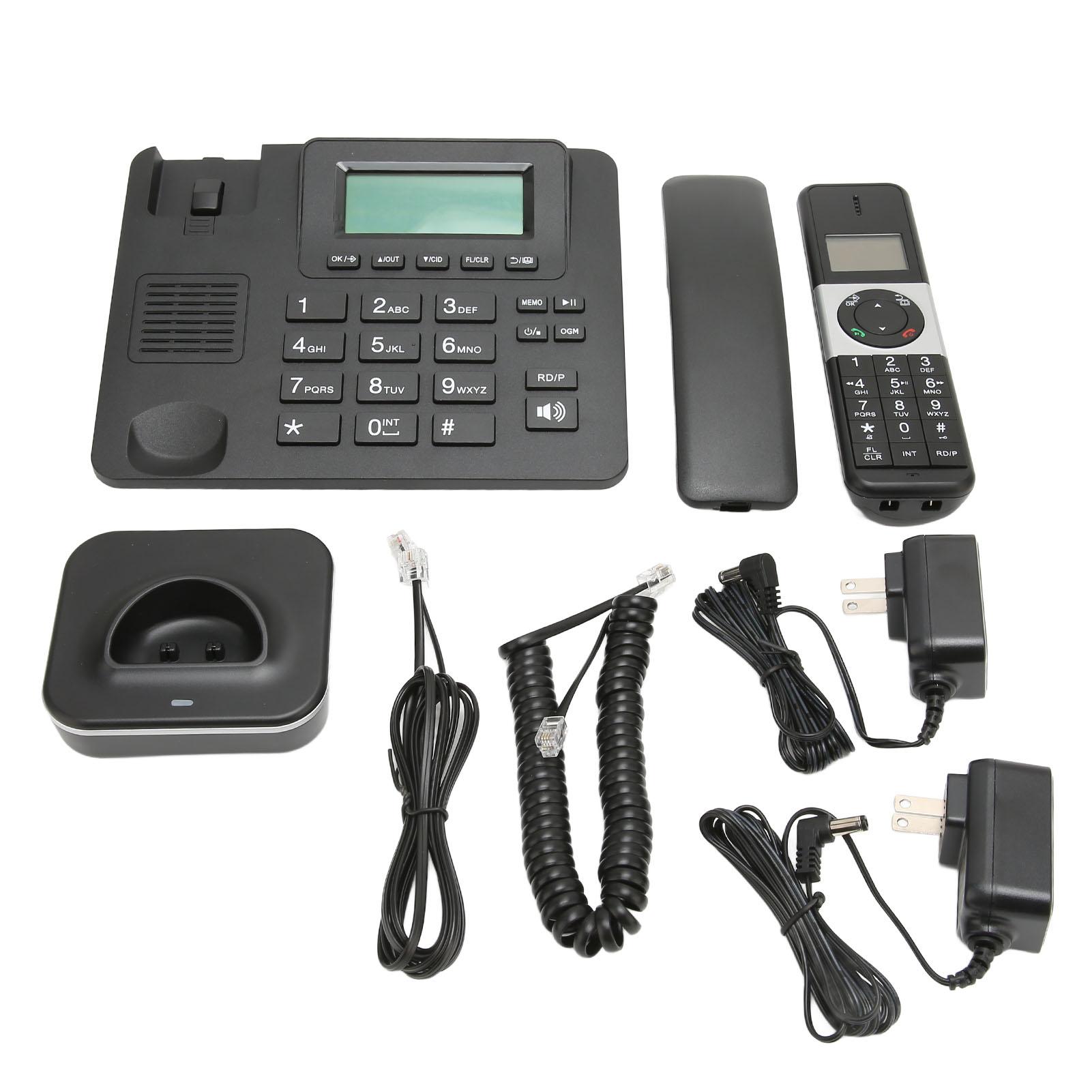 

Проводной беспроводной телефон с дисплеем входящего вызова. Звонки без помощи рук. Офисная телефонная система. US Plug