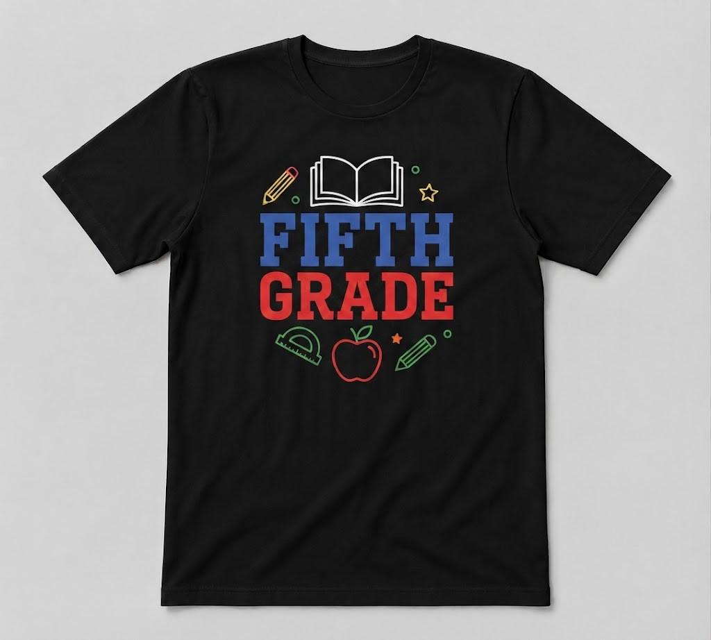 5th Grade Teacher First Day Of School Graphic Gift Black T-shirt