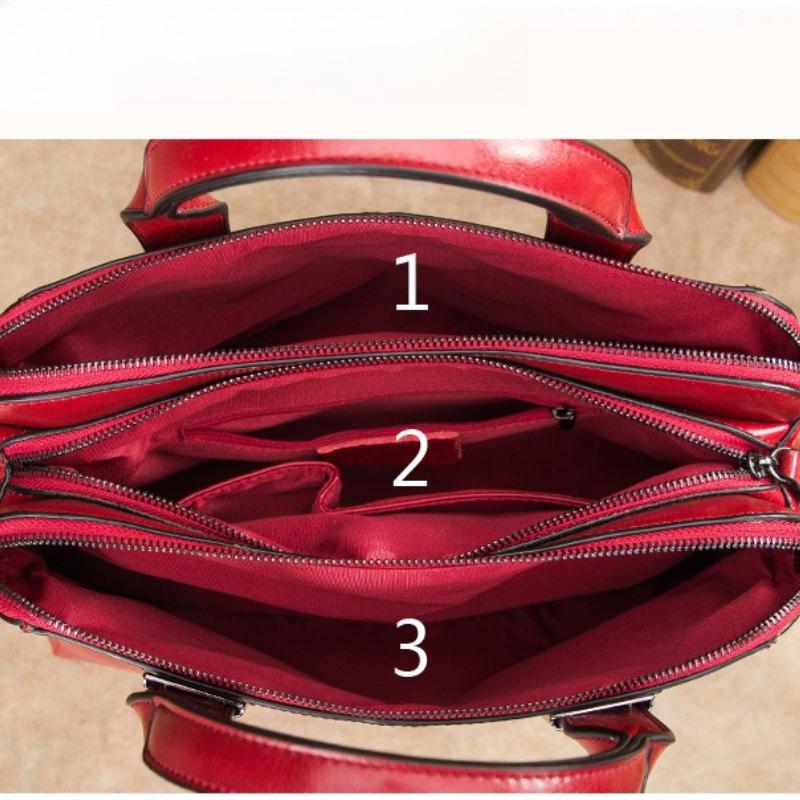 Real Cow Leather Ladies HandBags Women Genuine Leather Bags Totes Messenger Bags Hign Quality Designer Luxury Brand Bag