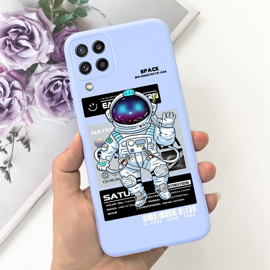 For Samsung Galaxy M22 M32 Case SM-M225F SM-M325F Cover Cute Cat Flower Soft Slim Bumper For Samsung M32 4G M 32 M 22 F22 Fundas