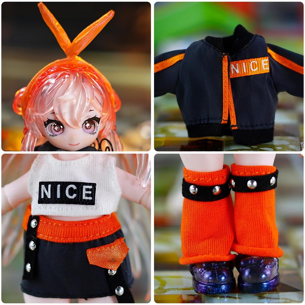 ICY Fortune Days 13cm BJD Doll - Anime Style Doll Set, Perfect for Gifts, Decoration, DIY Exercise, and Collections, Girl's Doll 8+