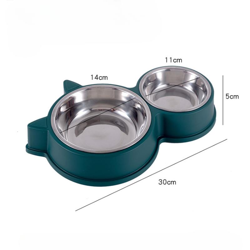 Doppelter Futternapf für Haustiere, Edelstahl, Trinkgeschirr, Trinkfutter für Haustiere, Hunde, Welpen, Futtermittel, Kätzchen, Futter, Wasserzubehör