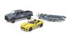 Bruder 02504 RAM 2500 Power Wagon and Roadster Racing Team, Yellow and Blue