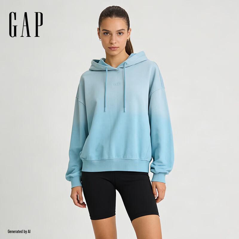 GAP Women's Logo Embroidered Gradient Loose Hoodie