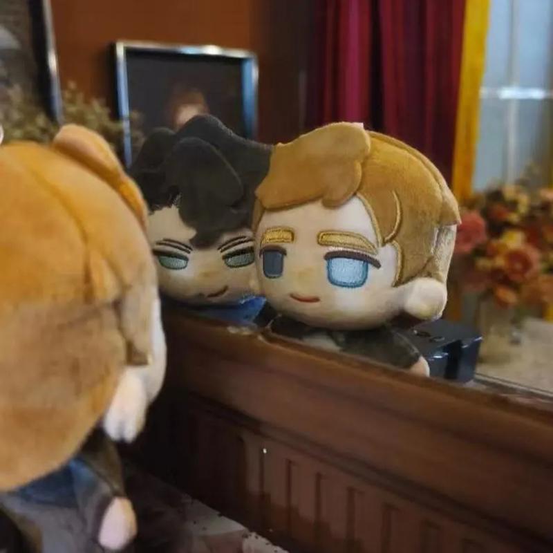 Anime Sherlock Holmes John Watson Cosplay Keychain Plush Stuffed Cotton Doll Backpack Pendant Keyring Accessories