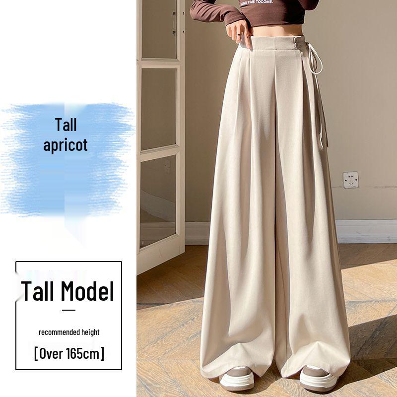 

Women s High-Waisted Lace-Up Wide-Leg Pants - Spring/Summer 2026 Collection, Casual Floor-Length Style S ( 50 kg)
