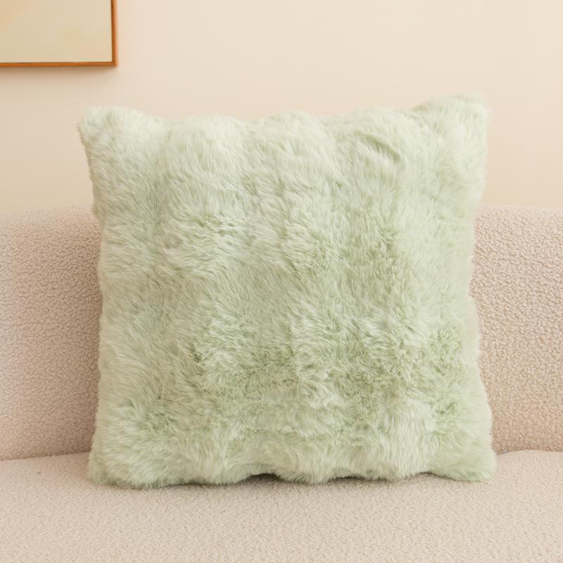 2PC Solid Color Bubble Rabbit Velvet Cushion Cover Autumn Winter Plush Cushion Cover Nordic Sofa Bedroom Pad Waist Pillowcase