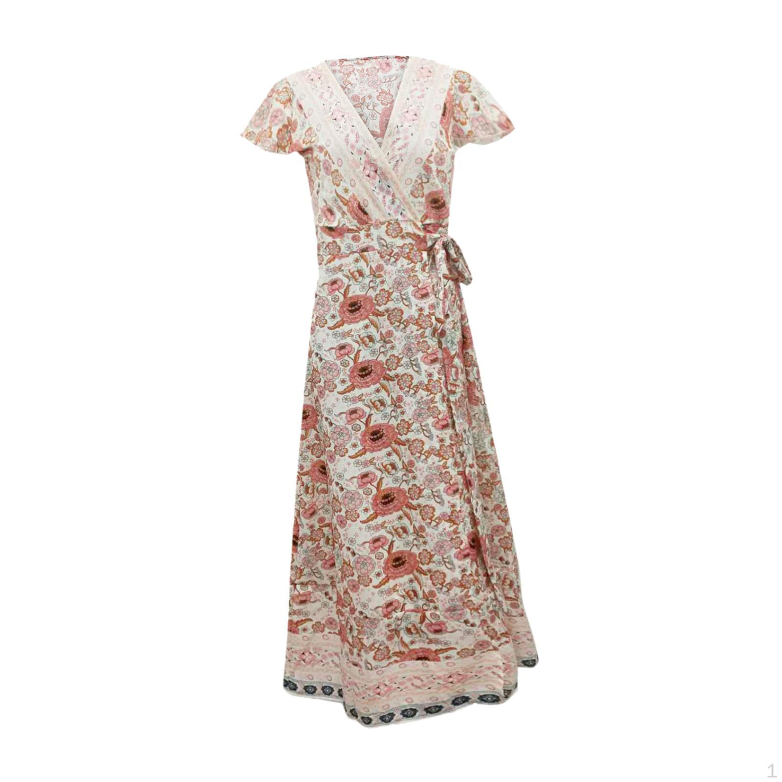 

Chic Women s Summer Dresses with Floral Print for Red_S