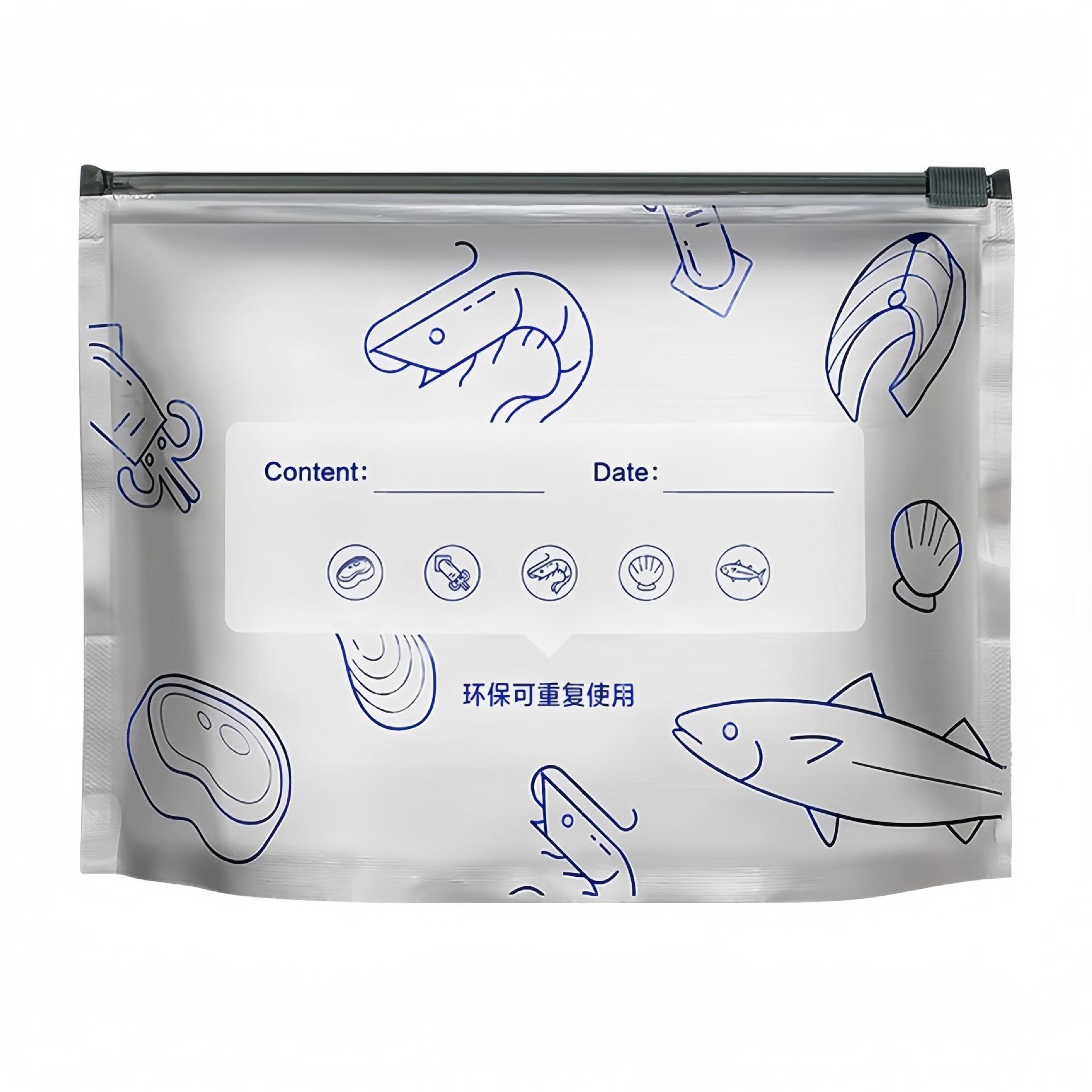 

10pcs Reusable Washable Vacuum Seal Bags Storage Bags with Date Label Leakproof Freezer Bags for Meat Vegetables Fruits Kitchen Food Preservation L-10pcs