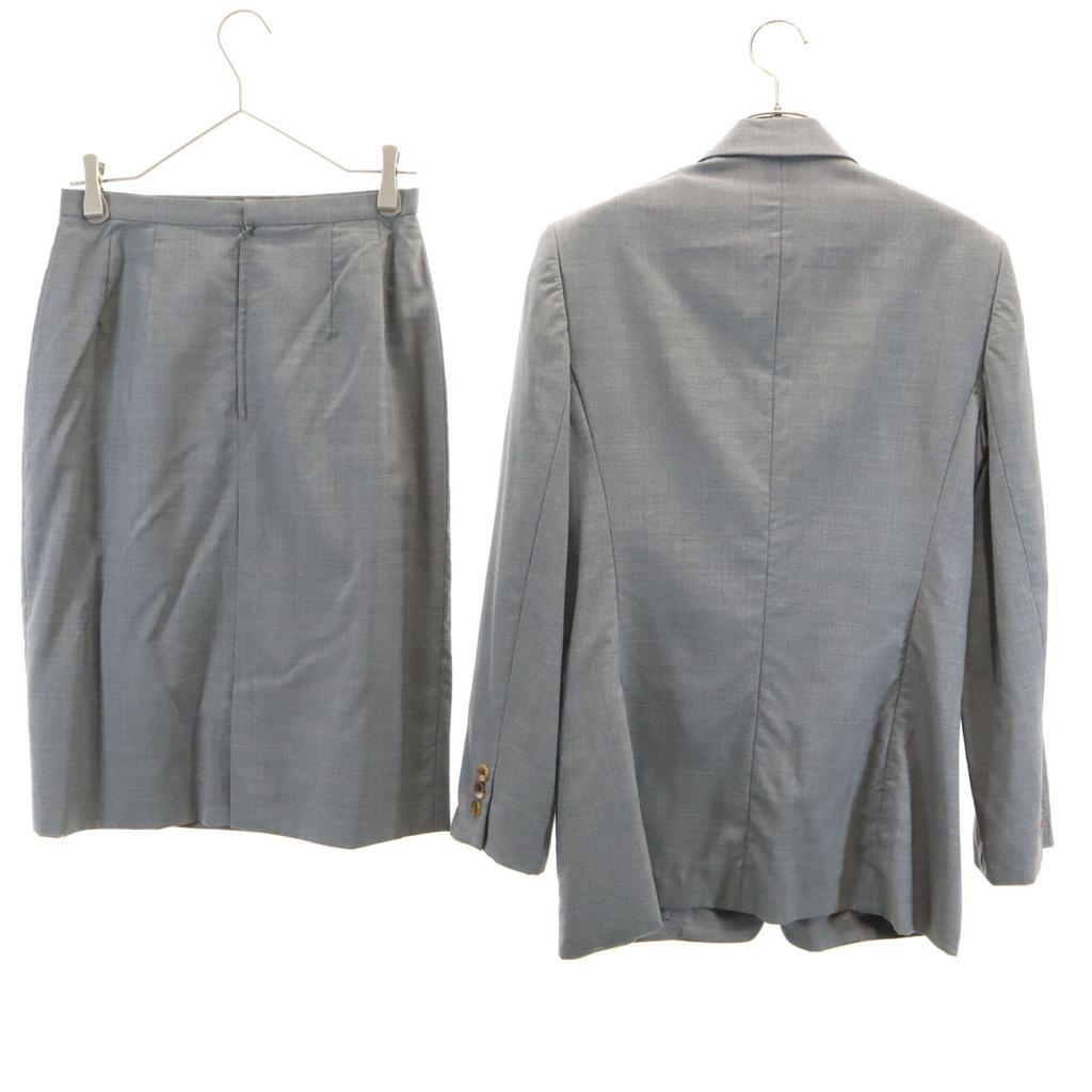 Burberrys 90s Old Skirt suit Setup 40 gray Sanyo Shokai Women Used