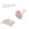 DEWEL Sponge Hangers, Satin Cloth Hangers, Silk Fabric Hangers with Ribbons, Fluffy Hangers for Clothes Storage, Dressers, Closets, Display, Hotel Ame