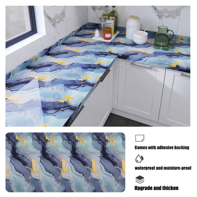 Kitchen Wall Stickers Adhesive Wall Wallpaper Waterproof and Oil Resistant Thickening High Temperature Resistance Cooking Bench