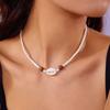 Starfish Shell Necklace Double Layer Seashell Choker Vintage Clavicle Chain  Women