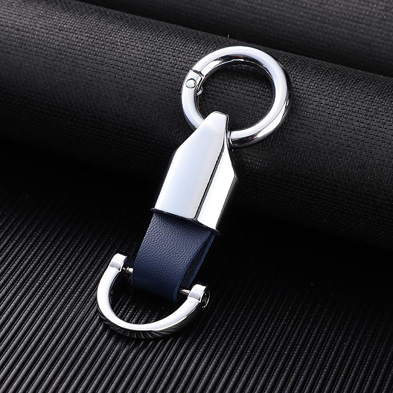 Simple Alloy Car Keychain Pendant for Men & Women – Anti-Loss Lanyard for Keys