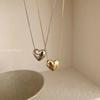 Vintage Love Heart Pendant Necklace Gold Aesthetic Choker for Women Trendy Party Jewelry Gift