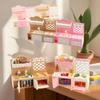 [J] 1/12 Dollhouse Simulation Kitchen Display Cabinets Model Dollhouse Miniature Kitchen Furniture Decoration Pretend Play Toys