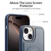 For iPhone 15 Magnetic Case CASENEO Wristband PU Leather + PC Shockproof Phone Cover