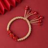 Jing Chunlan Handmade Cinnabar Red Sand Pixiu Bracelet
