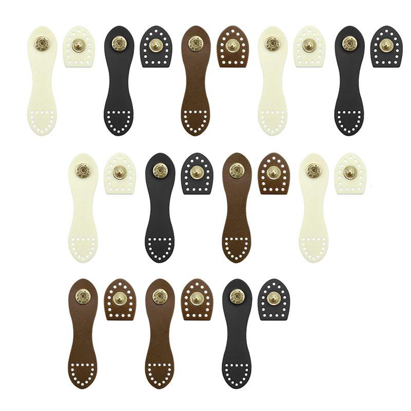 

ABUL-12 Pack Leather Snap Buckles String Sewing On Leather Purse Closure Snap Buttons DIY Craft Tools
