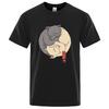 Summer Mens High Quality Tshirt 100 Cotton Short Sleeve Funny Cat Print Tshirt Casual Loose Oneck Cool Tshirt Male Tees