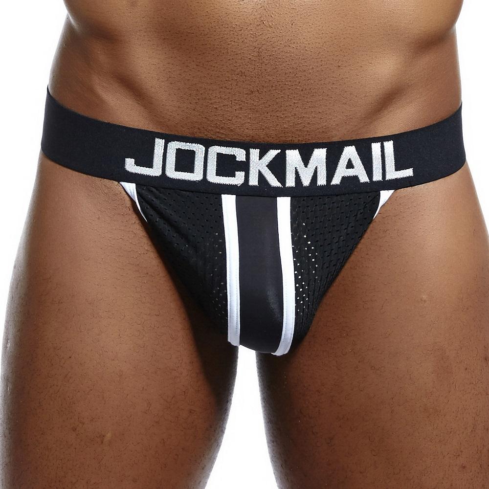 Jockstraps JOCKMAIL Fashion Low-Rise Contrasting Breathable Mesh Fabric Men's Thong Underwear