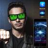 Occhiali Luminosi Bluetooth Prop di Scena per Vestirsi Ricaricabili USB Occhiali Dinamici APP per Festa di Natale Bar