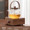 Cha Xun Walnut Wood Electric Ceramic Teapot Warmer