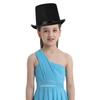 Unisex Black Felt Top Hat for Children and Adults Dress Up Accessory for Magician or Ringmaster Theme Party
