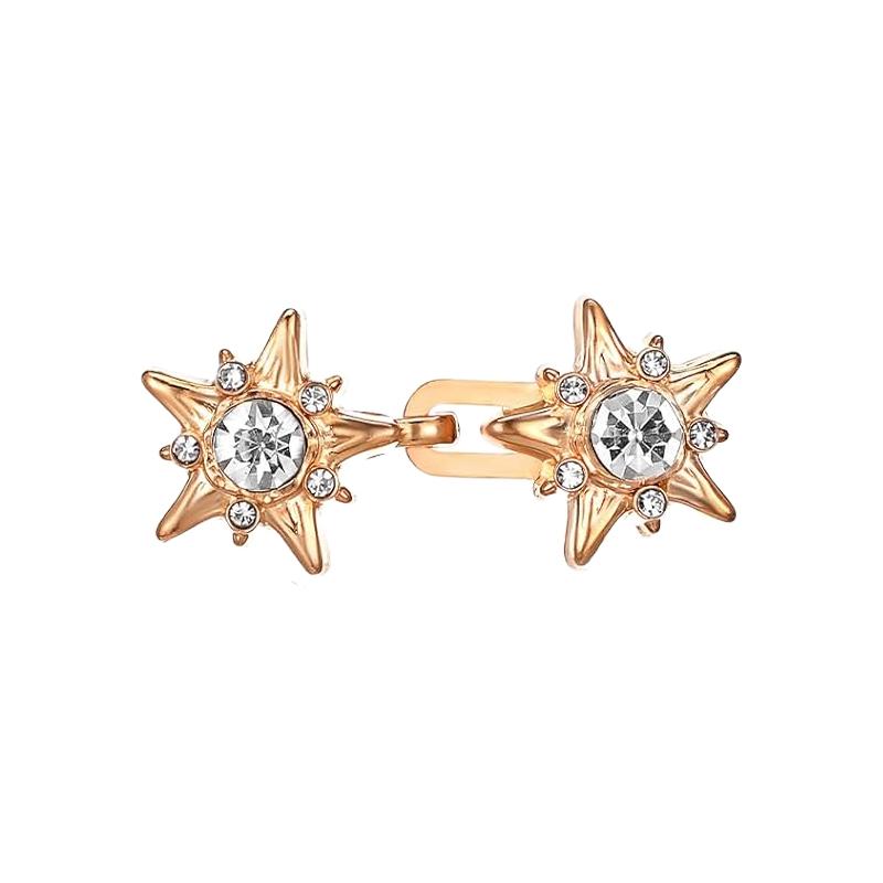 

1/2pairs Temperament Four Pointed Star Waist Tightening Tool Adjustable Waist Buckle Fashionable Jeans Fixed Waist Buckle