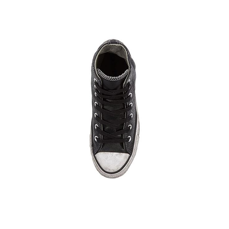 Converse Chuck Taylor All Star Vintage Kožené Vysoké Tenisky Unisex Tenisky Černé 158575C