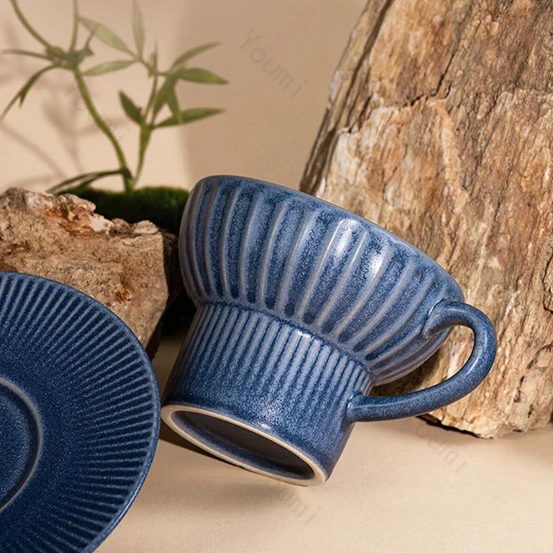 Chinese Style Ceramic Mugs Light Luxury Coffee Shop Unique Coffee Cups Household Breakfast Milk Cup Exquisite Office Tea Set
