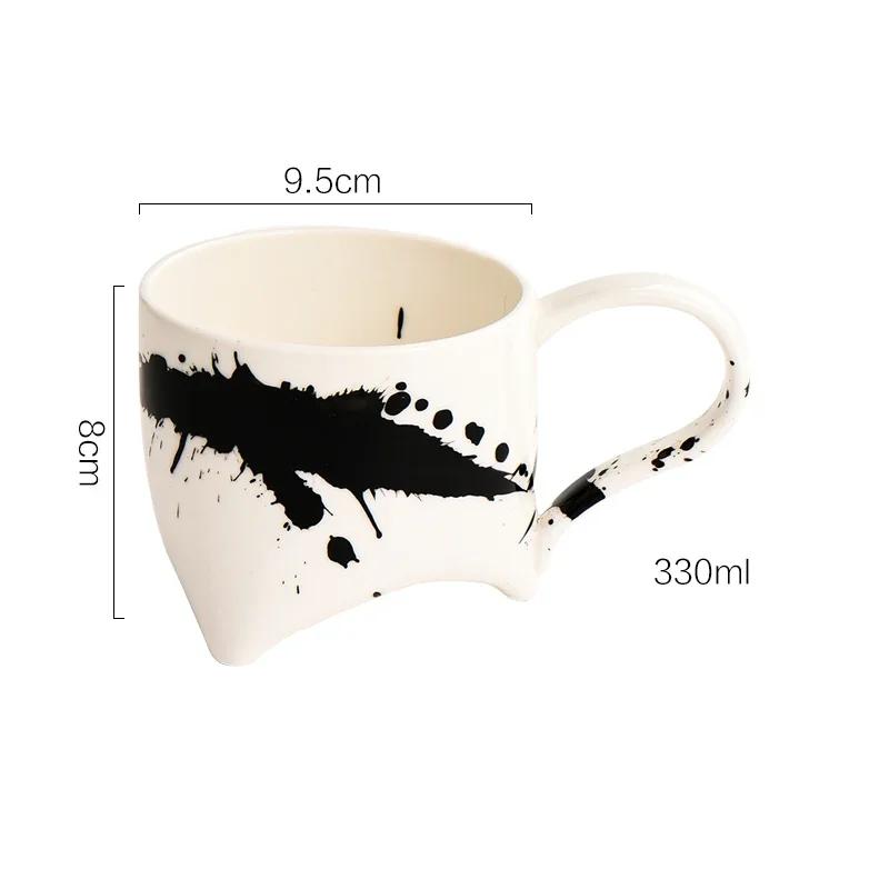 

Модные ретро керамические кофейные чашки, креативные чашки для завтрака, овсянки, молока, изысканные повседневные офисные чашки для воды, кружки для йогурта 250ml