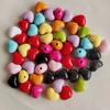 500g Mixed Color Acrylic Beads Love Heart Loose Spacer Beads for Jewelry Making DIY Necklace Bracelets 10*13mm