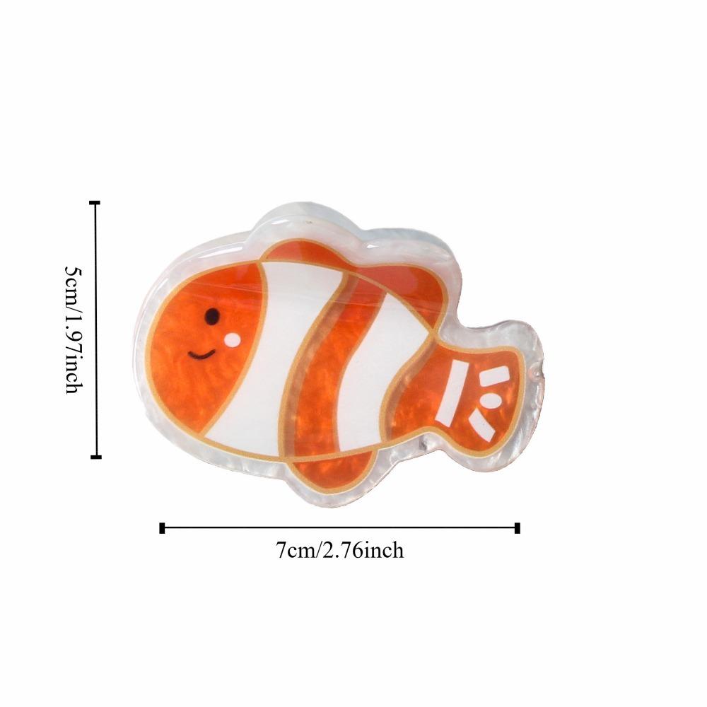 Personalized Fish Bone Cute Fish Hair Grab Dolphin Marine Organism Cartoon Hair Claw Hairpin Geometry Acrylic Shark Clip Girls