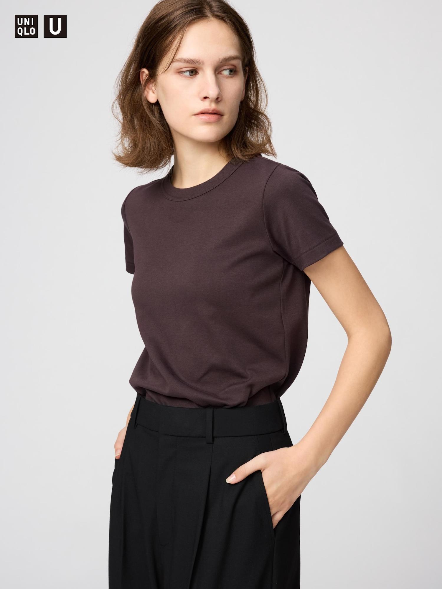 

Футболка Uniqlo Japan с круглым вырезом и коротким рукавом 39 DARK BROWN/L
