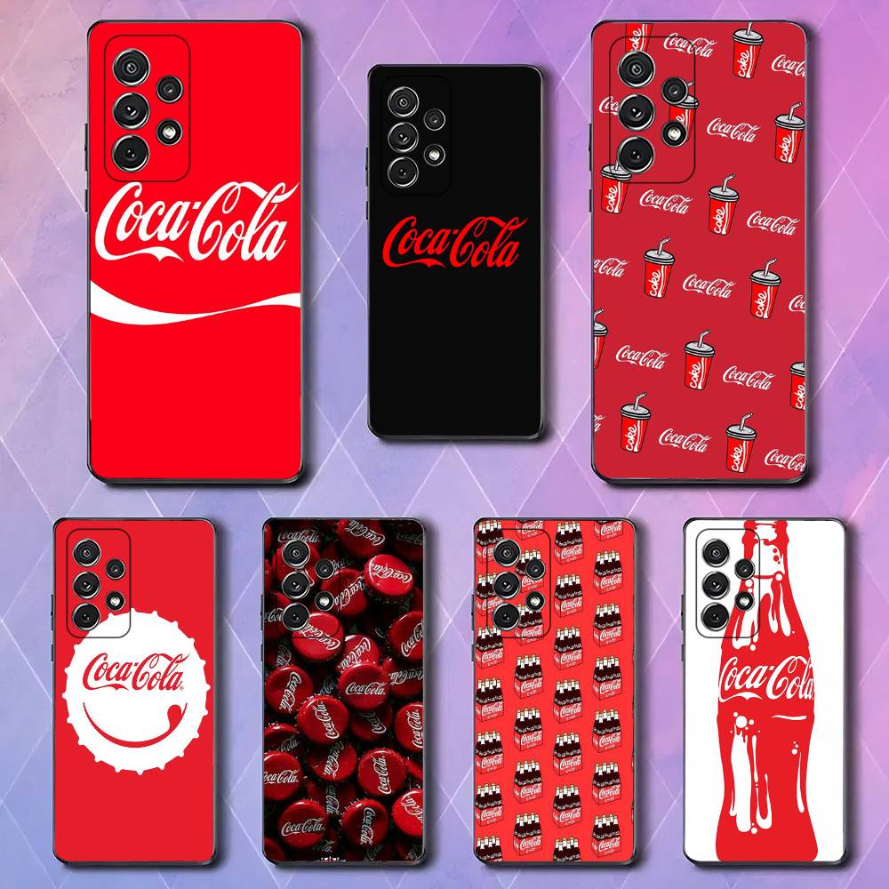 Coca Coke Custom Luxury Black Phone Case For Samsung Galaxy S23 S24 S25 Ultra S22 Plus S21