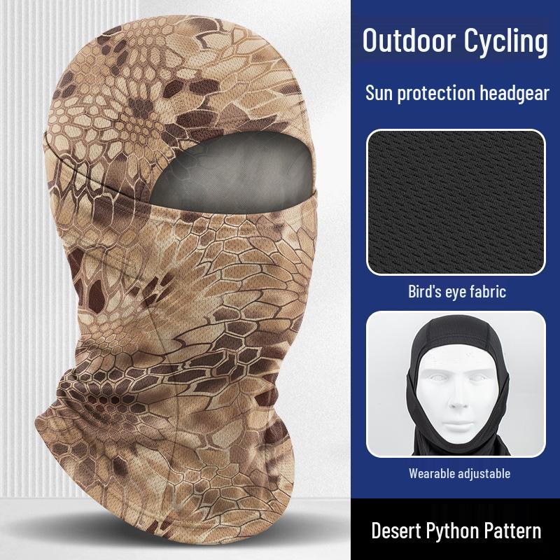 Quick-Dry Multifunctional Summer Cycling Face Mask: Breathable, Sun-Protective, Ice Silk Balaclava & Headband