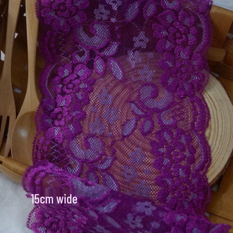 Two-Tone Stretch Lace Trim for DIY Clothing & Accessories