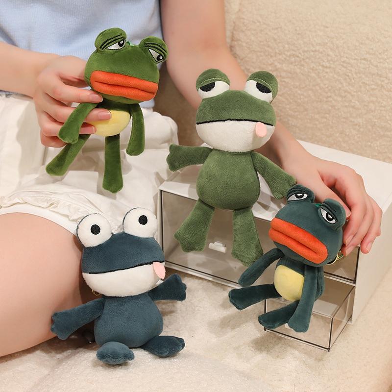 18Cm Ugly Frog Plush Toys Soft Stuffed Cartoon Animal Doll Kawaii Pendant Bag Keychain Decoration