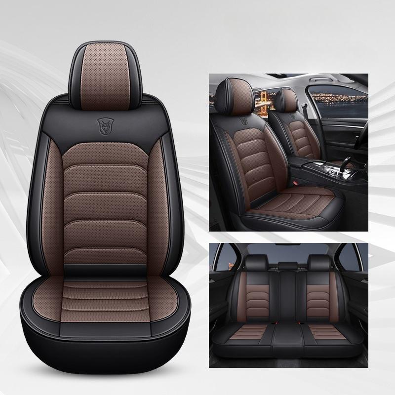 

All-Season Universal Car Seat Cushion, Full-Coverage Car Seat Cover, Wear-Resistant Faux Leather Car Seat Cover, 5-Seater Car Cushion