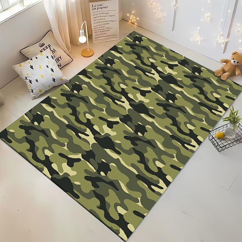 Camouflage Pattern Non-slip Rug for Living Room and Bedroom Sofas