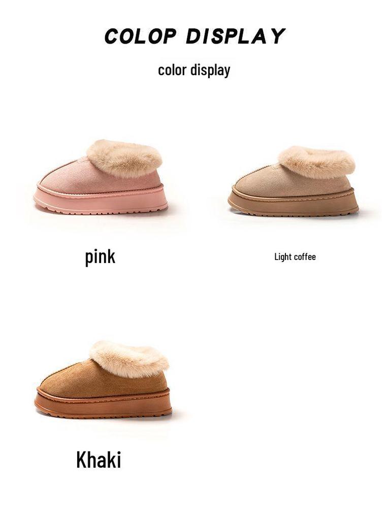 Women's 2025 Retro Snow Boots - Versatile, Warm, Velvet-Lined Winter Cotton Shoes