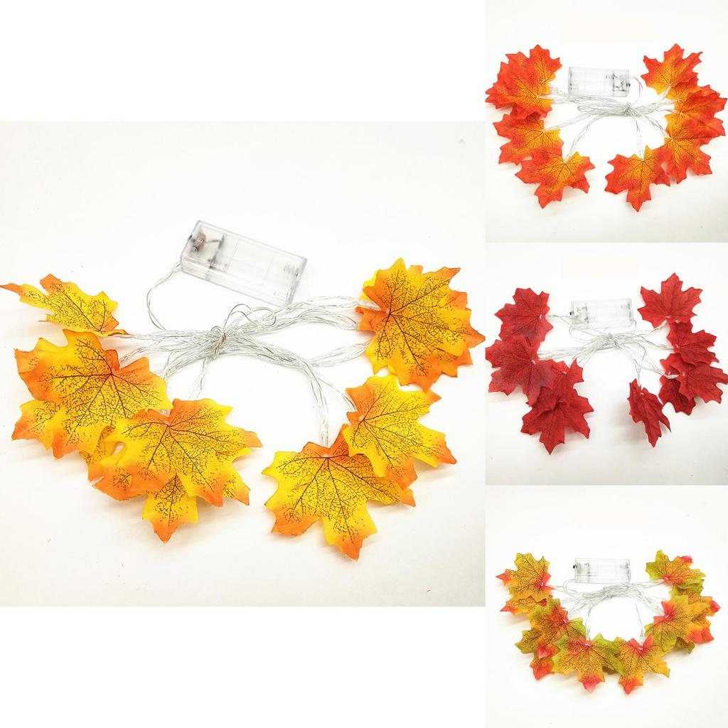 Weihnachten Ahorn Anhänger Blätter Beleuchtete Herbstgirlande 102030 LED Lichterkette