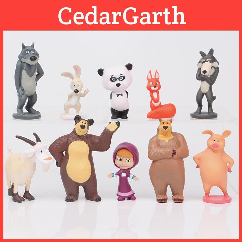 Adorable Set de Figuras de Acción de Masha y el Oso Perfecto Para Adornos de Tarta y Diversión en el Juego