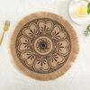Heat Resistant Braided Place Mats Non-Slip Cup Coaster Mat Vintage Round Placemat  Dining Table