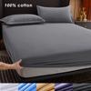 100% Percent Cotton Elastic Mattress Cover Non Slip Adjustable Bed Mattress Protector Soft Breathable Durable Hypoallergenic Twin Full Queen King Size