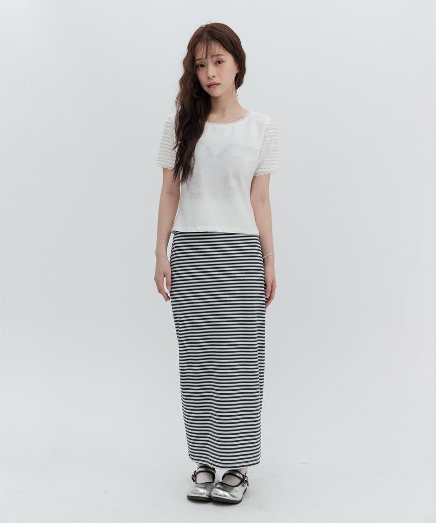 High School Disco Fog Stripe Skirt