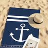 Navy Stripes Anchor Towel Quick Drying Beach Towels Are Suitable For Swimming Pools Camping Yoga And The Gym