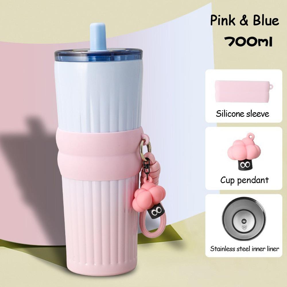 Durable 700ML Thermal Cup Bow 316 Stainless Steel Leak-proof Insulated Water Bottle Gift Vacuum Cup Boys and Girls